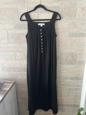 Eileen West Couture Florentine Lace Ballet Gown Queen Anne's Lace Black Size S